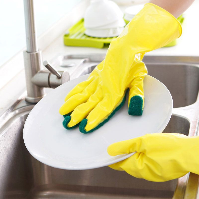 Honana-Creative-Home-Washing-Cleaning-Gloves-Cooking-Glove-Garden-Kitchen-Sponge-Fingers-Rubber-1287109-2