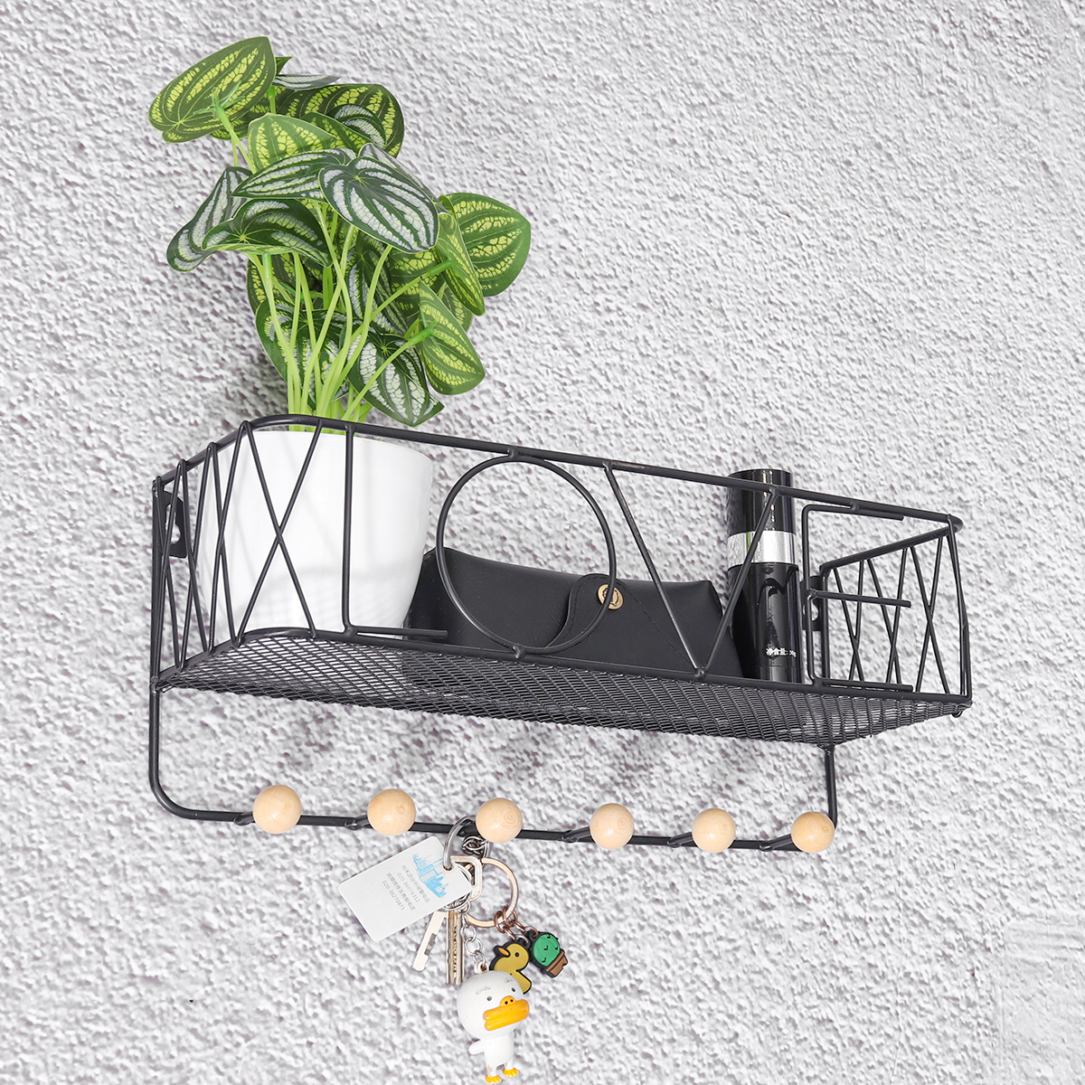 Iron-Wall-Mounting-Shelf-Hook-Storage-Rack-Hanging-Ledge-Holder-Home-Decoration-1684627-5