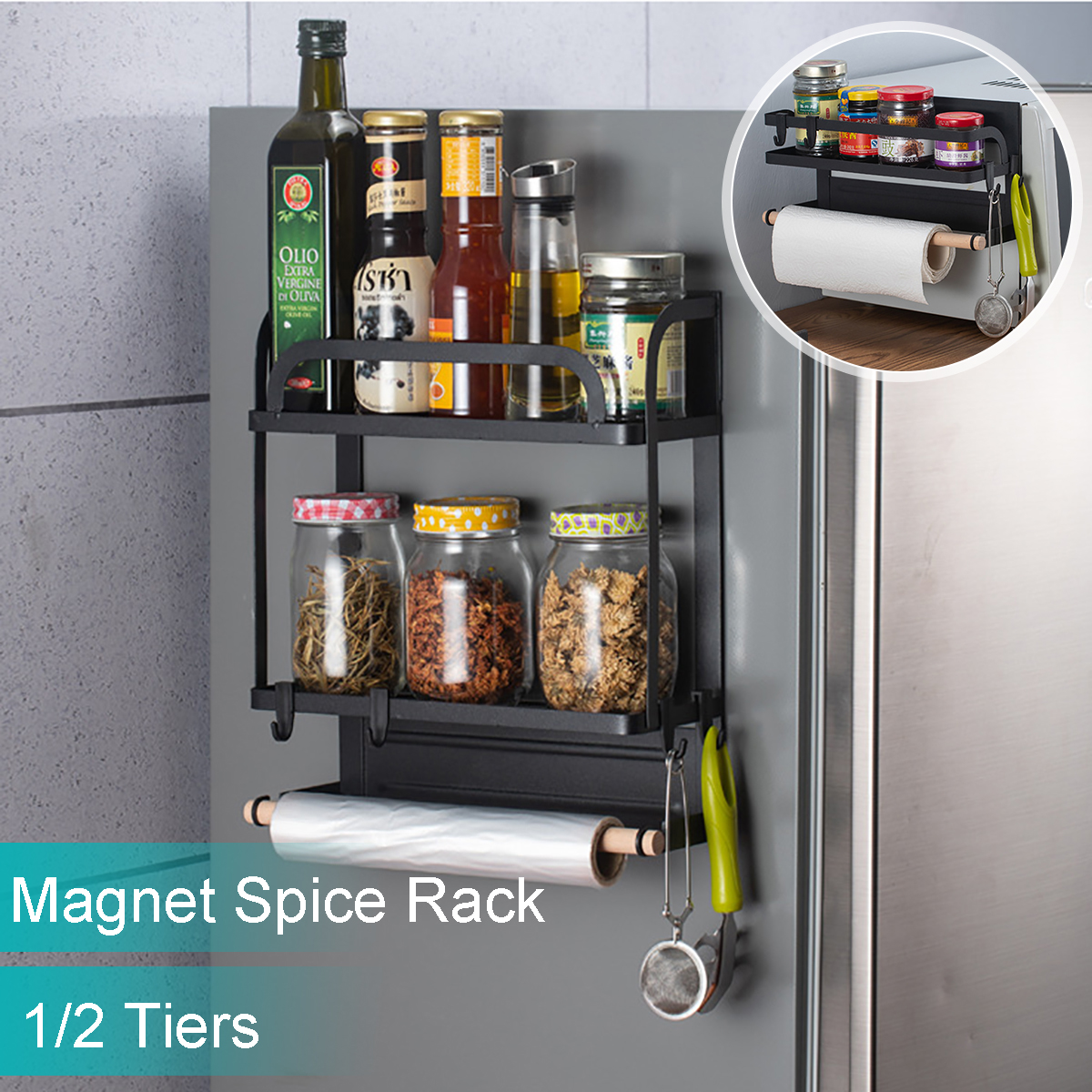 Kitchen-Magnetic-Organiser-Rack-Fridge-Side-Shelf-Storage-Holder-1660372-1
