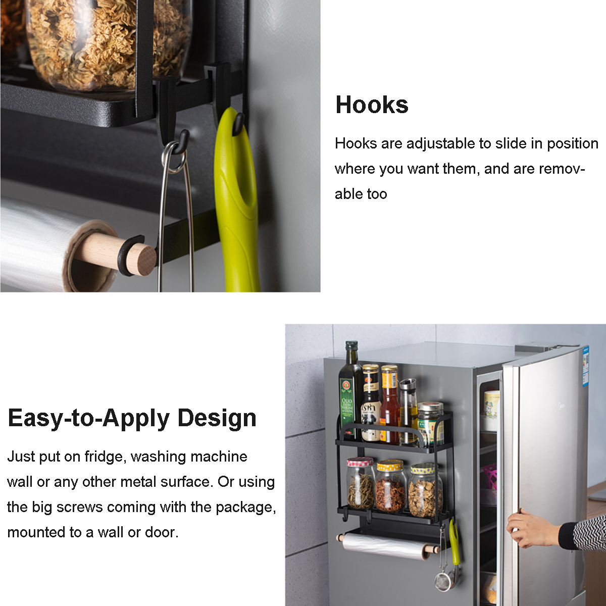 Kitchen-Magnetic-Organiser-Rack-Fridge-Side-Shelf-Storage-Holder-1660372-6