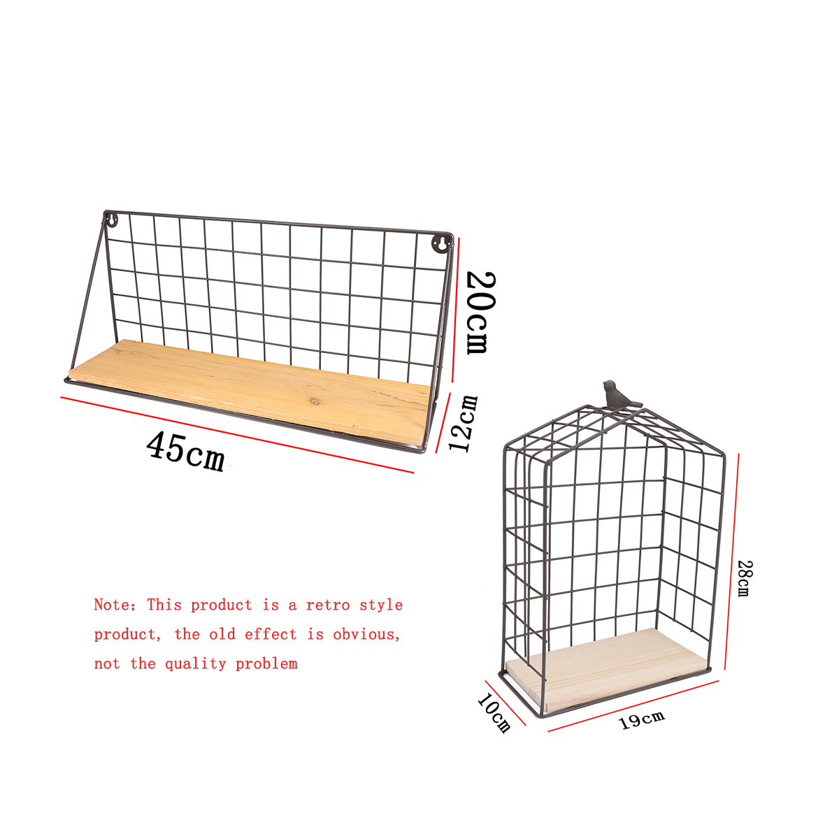 Large-Metal--Wood-Wall-Hanging-Shelf-Birdcage-Storage-Bracket-Hallway-Display-Home-Decor-1357073-8