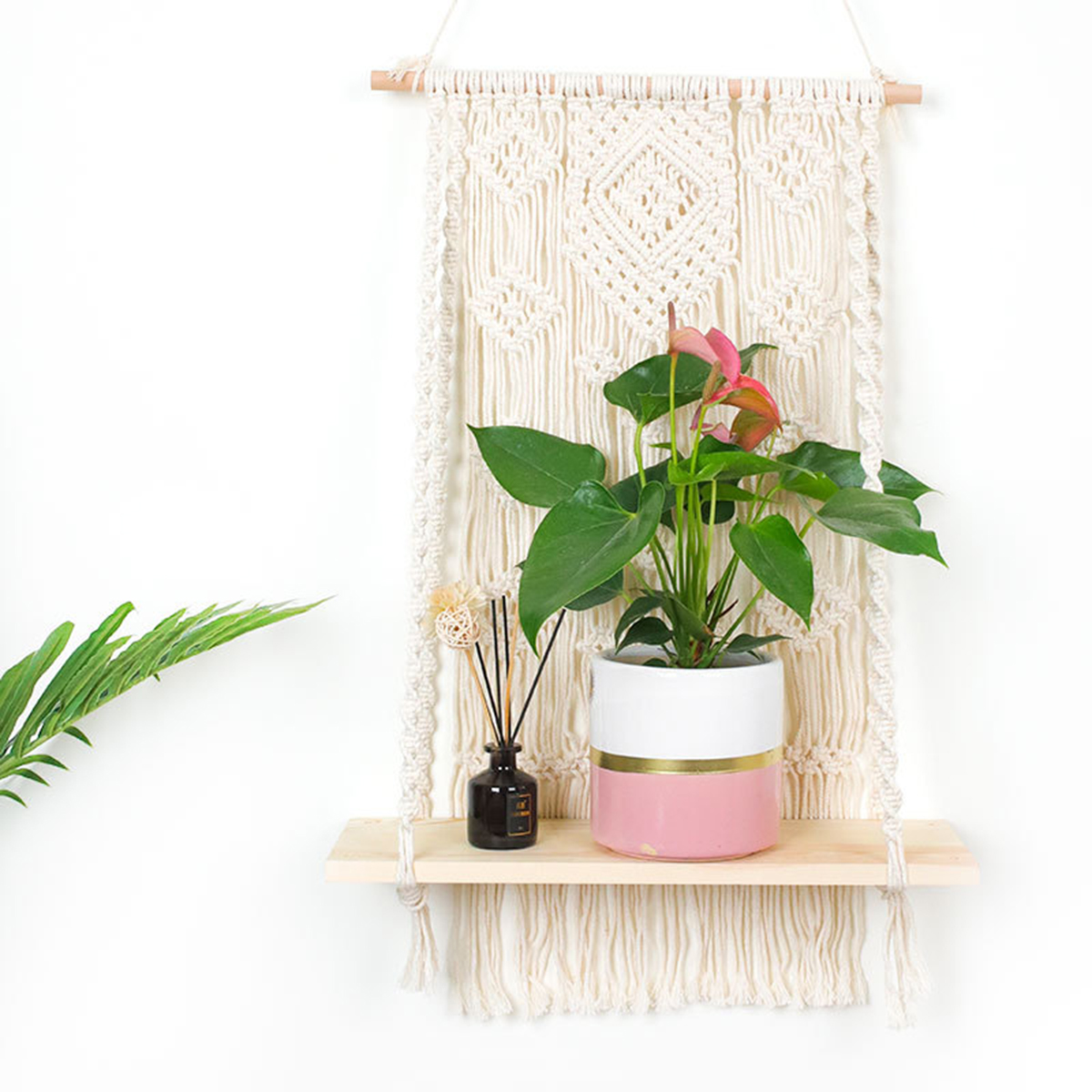 Macrame-Plant-Hanger-Basket-Hand-Woven-Tapestry-Wood-Pot-Shelf-Room-Decoration-1727271-1