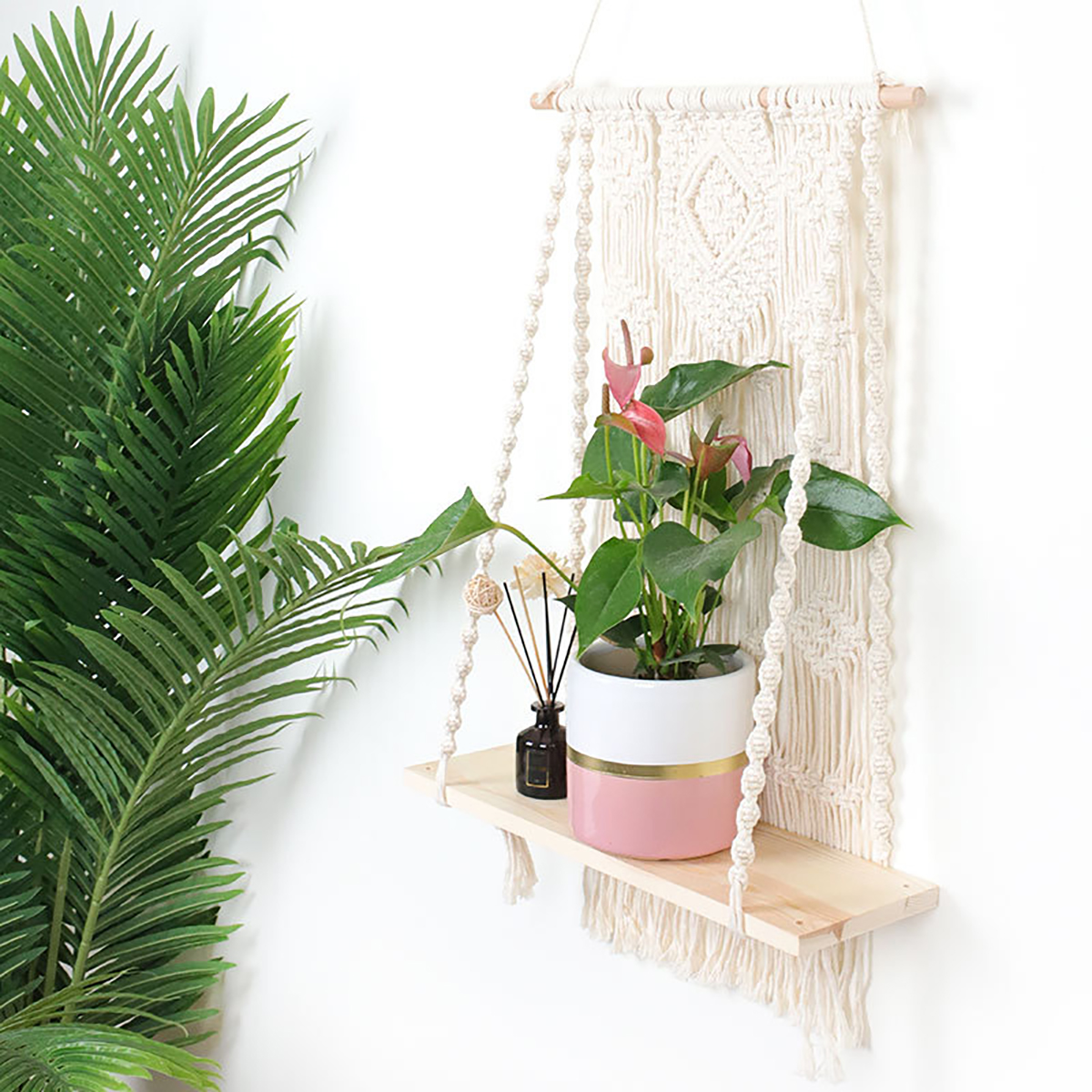 Macrame-Plant-Hanger-Basket-Hand-Woven-Tapestry-Wood-Pot-Shelf-Room-Decoration-1727271-2