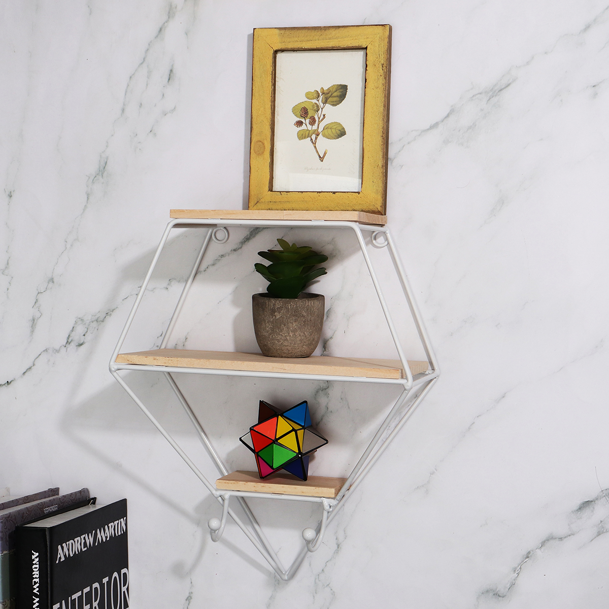 Metal-Wall-Shelf-Mounted-Storage-Rack-wall-Hanging-basket-Shelf-Bedroom-Decoration-1751671-3