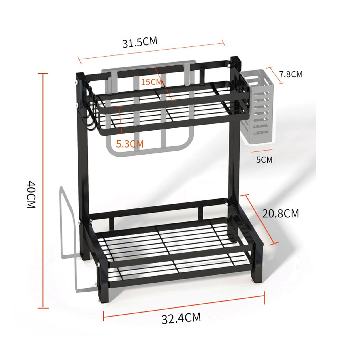 Nonslip-23-Tier--Spice-Rack-Stainless-Steel-Storage-Shelf-Organizer-Holder-Kitchen-Rack-1686277-11