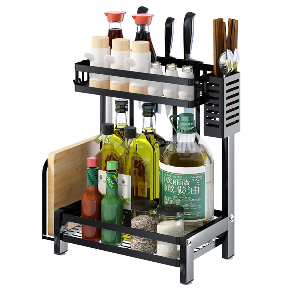 Nonslip-23-Tier--Spice-Rack-Stainless-Steel-Storage-Shelf-Organizer-Holder-Kitchen-Rack-1686277-4