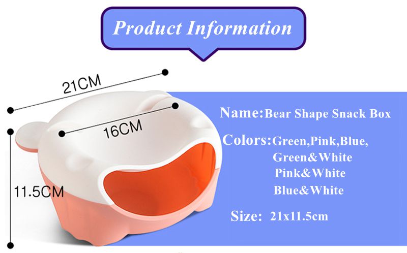 Plastic-Double-Layer-Snack-Box-Multipurpose-Lovely-Bear-Shape-Phone-Stand-Kitchen-Storage-Container-1139633-3