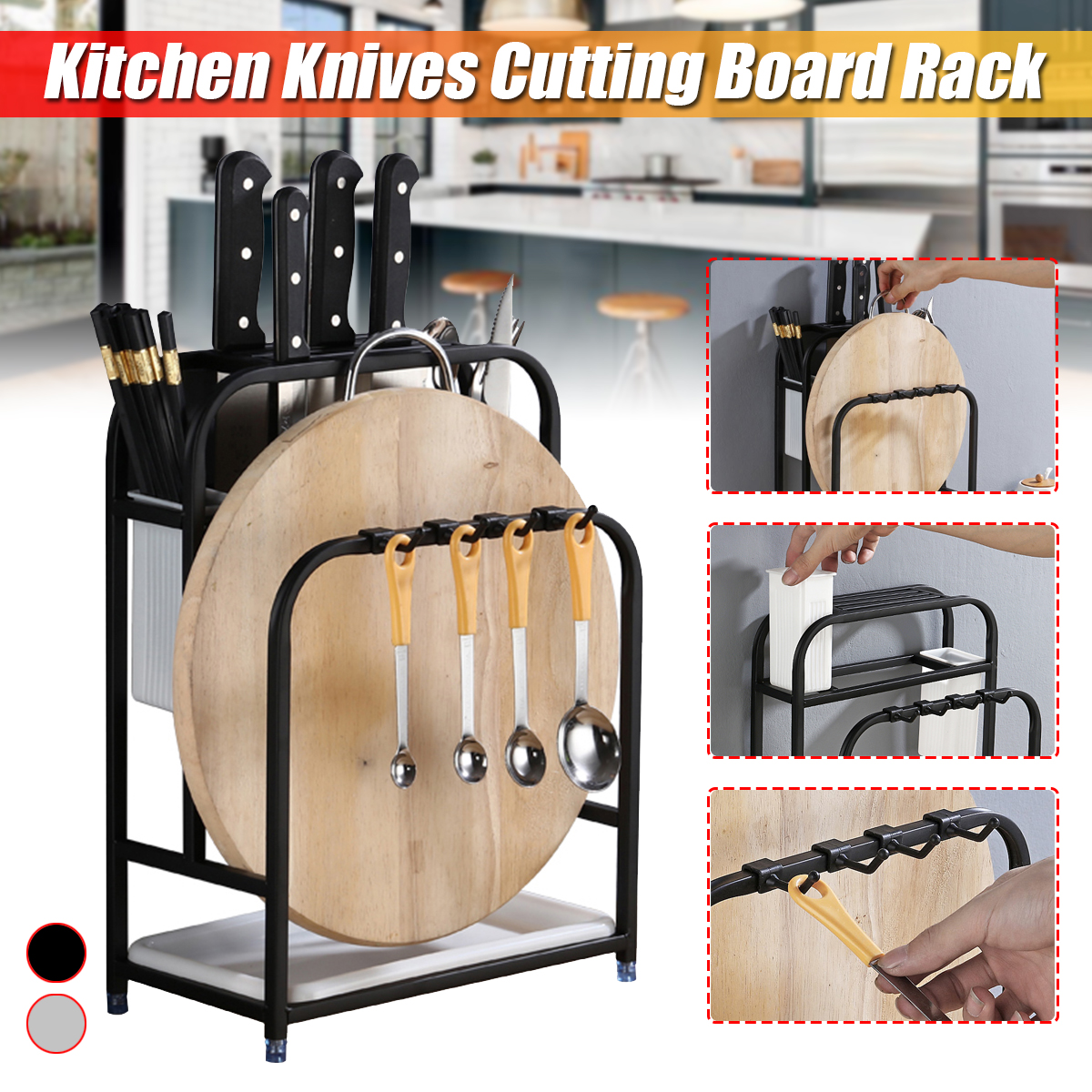 Stainless-Steel-Kitchen-Storage-Holder-Shelf-Rack-Cutting-Board-Tableware-Holder-1686069-1