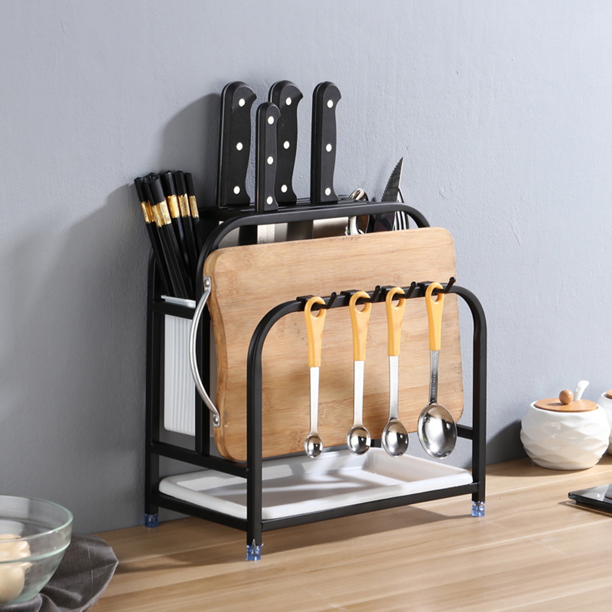 Stainless-Steel-Kitchen-Storage-Holder-Shelf-Rack-Cutting-Board-Tableware-Holder-1686069-3