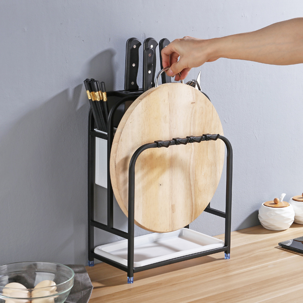 Stainless-Steel-Kitchen-Storage-Holder-Shelf-Rack-Cutting-Board-Tableware-Holder-1686069-4