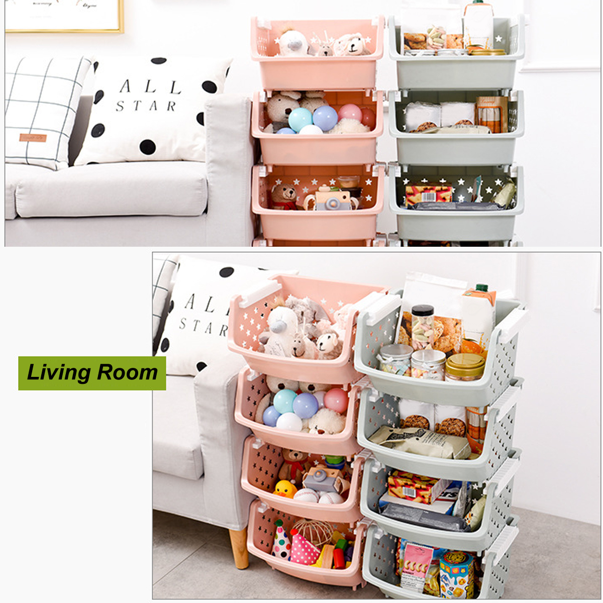 Storage-Tower-Kitchen-Storage-Rack-Slide-Tower-Movable-Assemble-Plastic-Bathroom-Shelf-Wheels-1550348-3