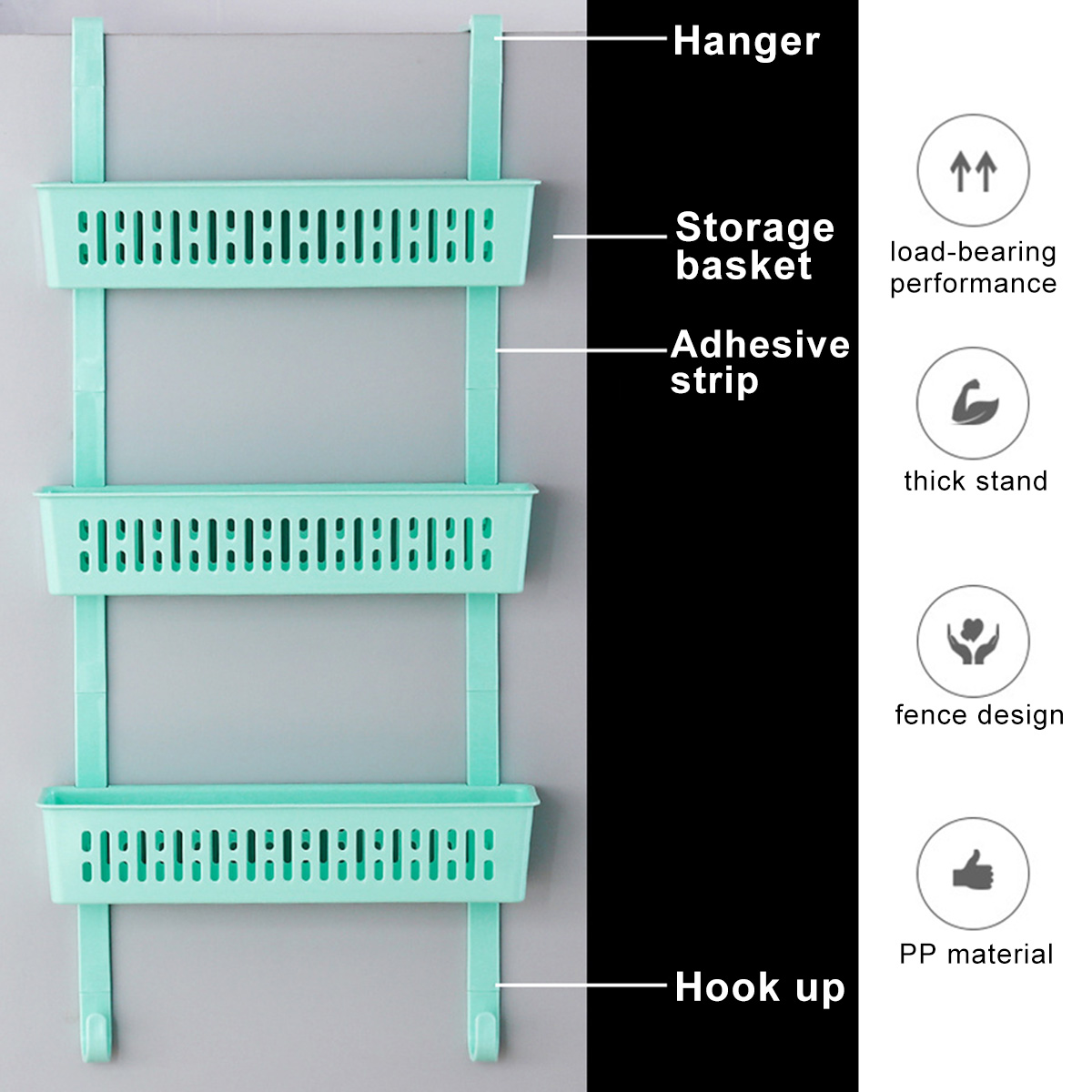 Wall-Mounted-Side-Refrigerator-Rack-3-Layer-Shelf-Kitchen-Storage-Rack-1646800-4