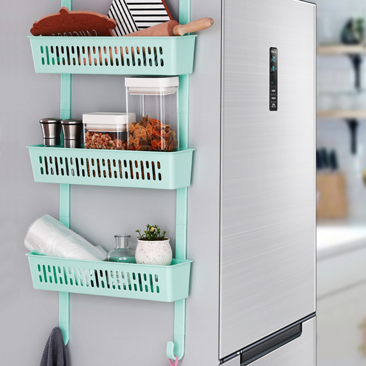 Wall-Mounted-Side-Refrigerator-Rack-3-Layer-Shelf-Kitchen-Storage-Rack-1646800-5
