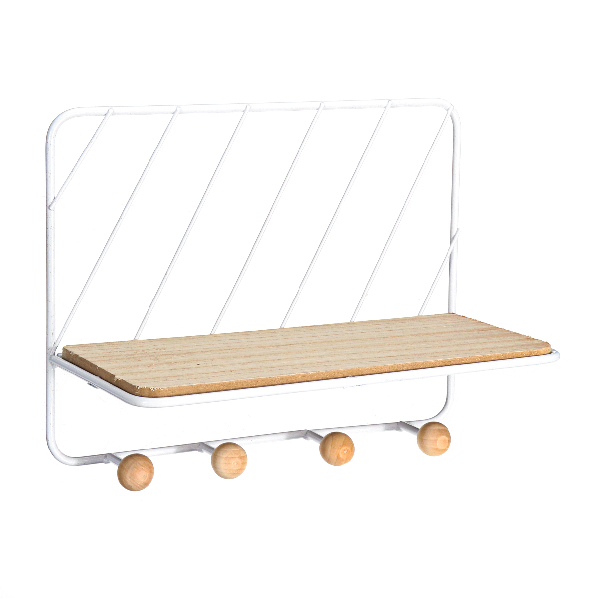 Wall-Mounted-Wire-Metal-Shelf-Unit-Floating-Shelves-Wood-Rack-Display-1660411-5