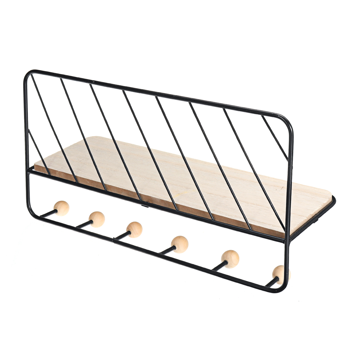 Wall-Mounted-Wire-Metal-Shelf-Unit-Floating-Shelves-Wood-Rack-Display-1660411-6