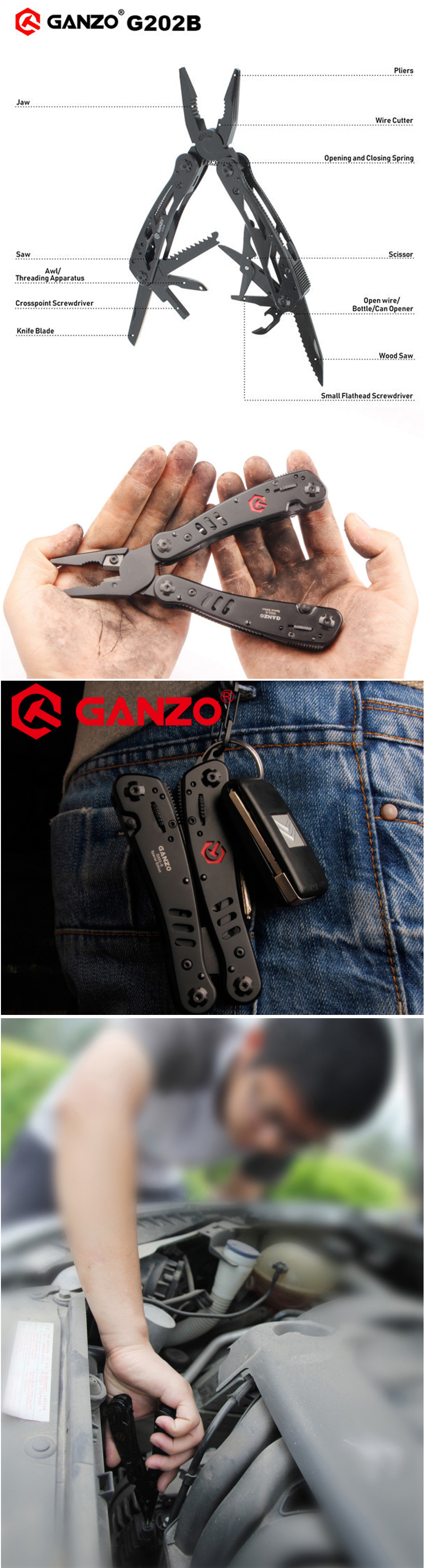 GANZO-G202B-24-in-1-EDC-Knife-Multi-tools-Set-Folding-Pliers-Knife-Pocket-Plier-Crimper-Wire-Cutter--1732908-1