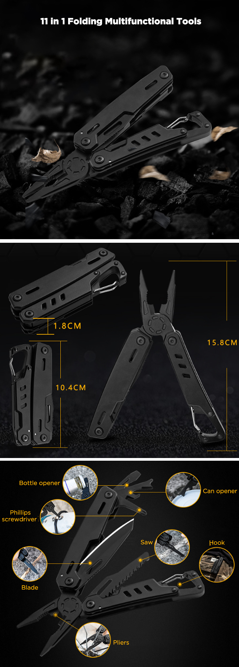 VOLKEN-11-in-1-Multifunctional-Pliers-Portable-Outdoor-Hikibg-EDC-Folding-Knife-Tool-1598634-1