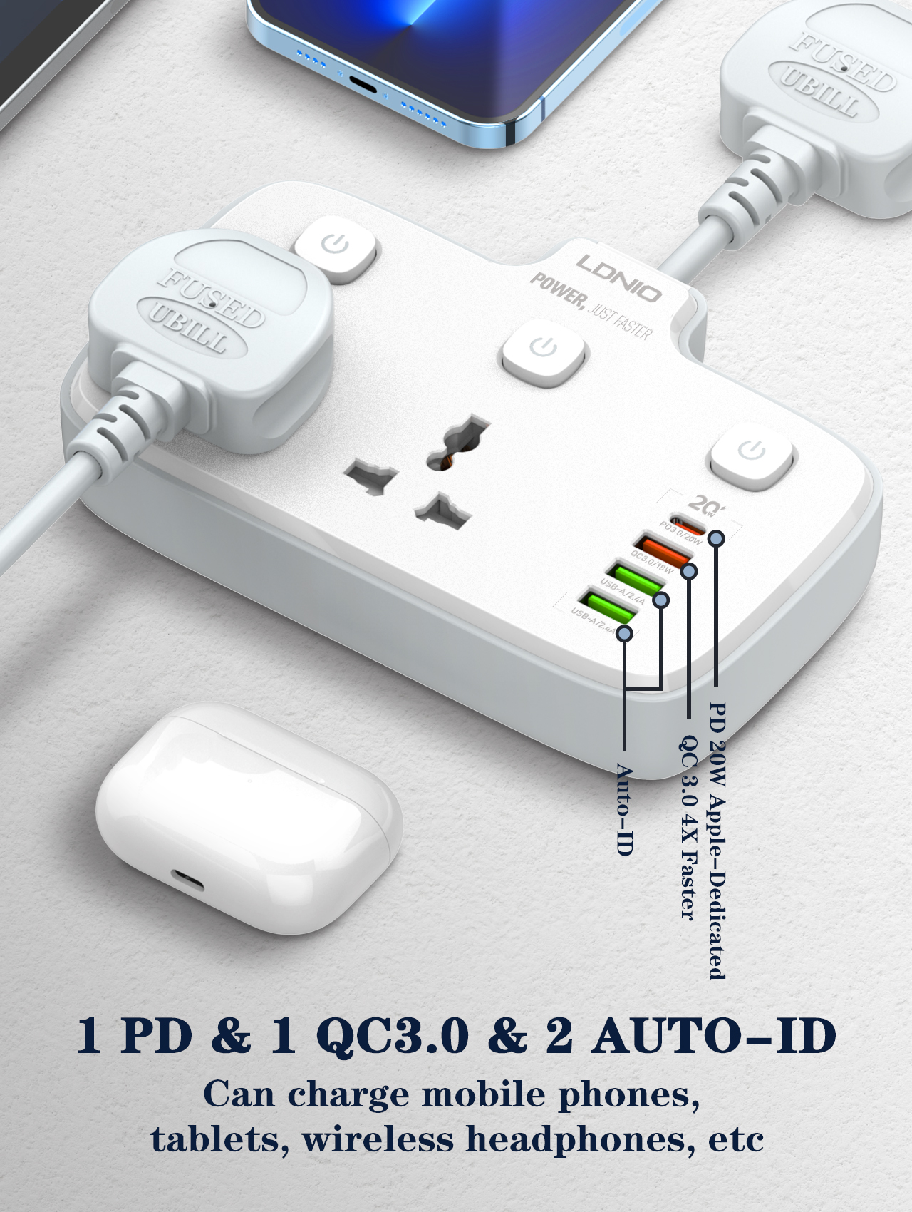 LDNIO-2500W-4-Port-Multi-function-Socket-Panel-20W-USB-C-PD--20W-USB-A-2-Fast--AC-Socket2-Charging-W-1941442-2