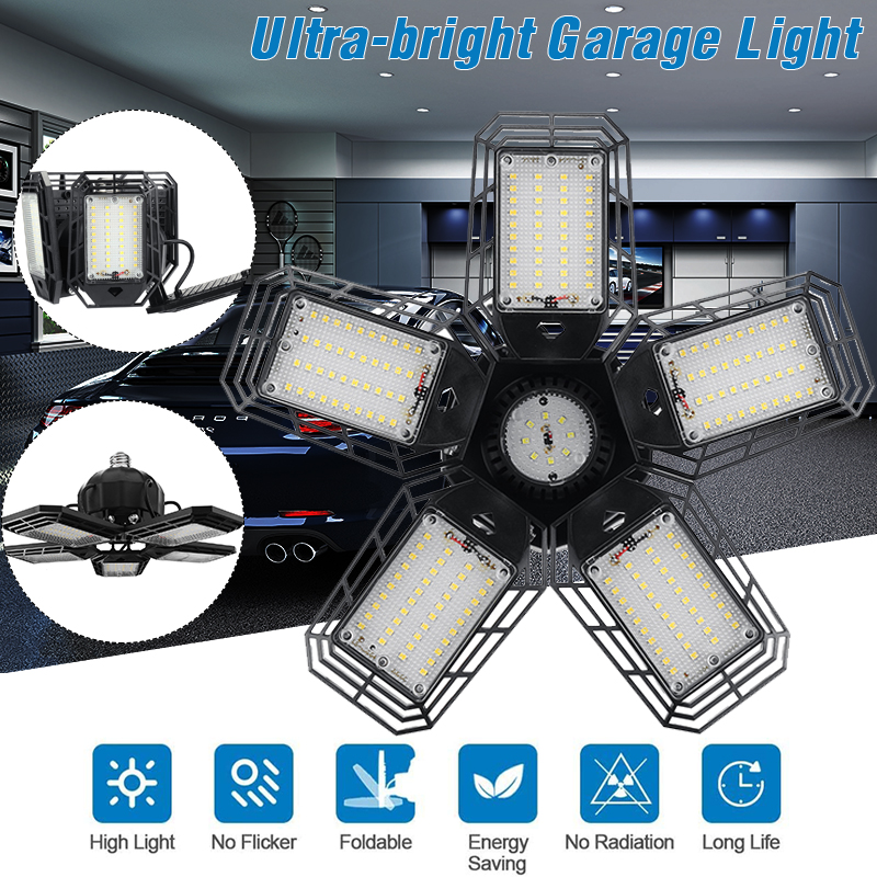 248-LED-5-Panels-Deformable-Garage-Light-E27-Basement-Ceiling-Lights-Folding-LED-Workshop-Fixture-1860892-1