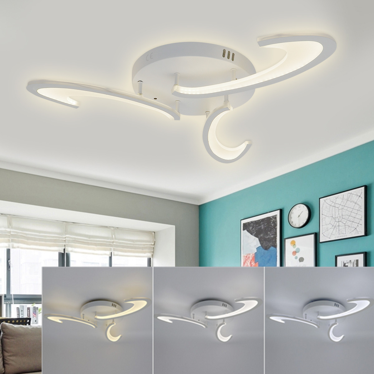 3-Heads-Modern-LED-Acrylic-Ceiling-Lamp-Pendant-Light-Chandeliers-BedroomRemote-Control-1793887-1