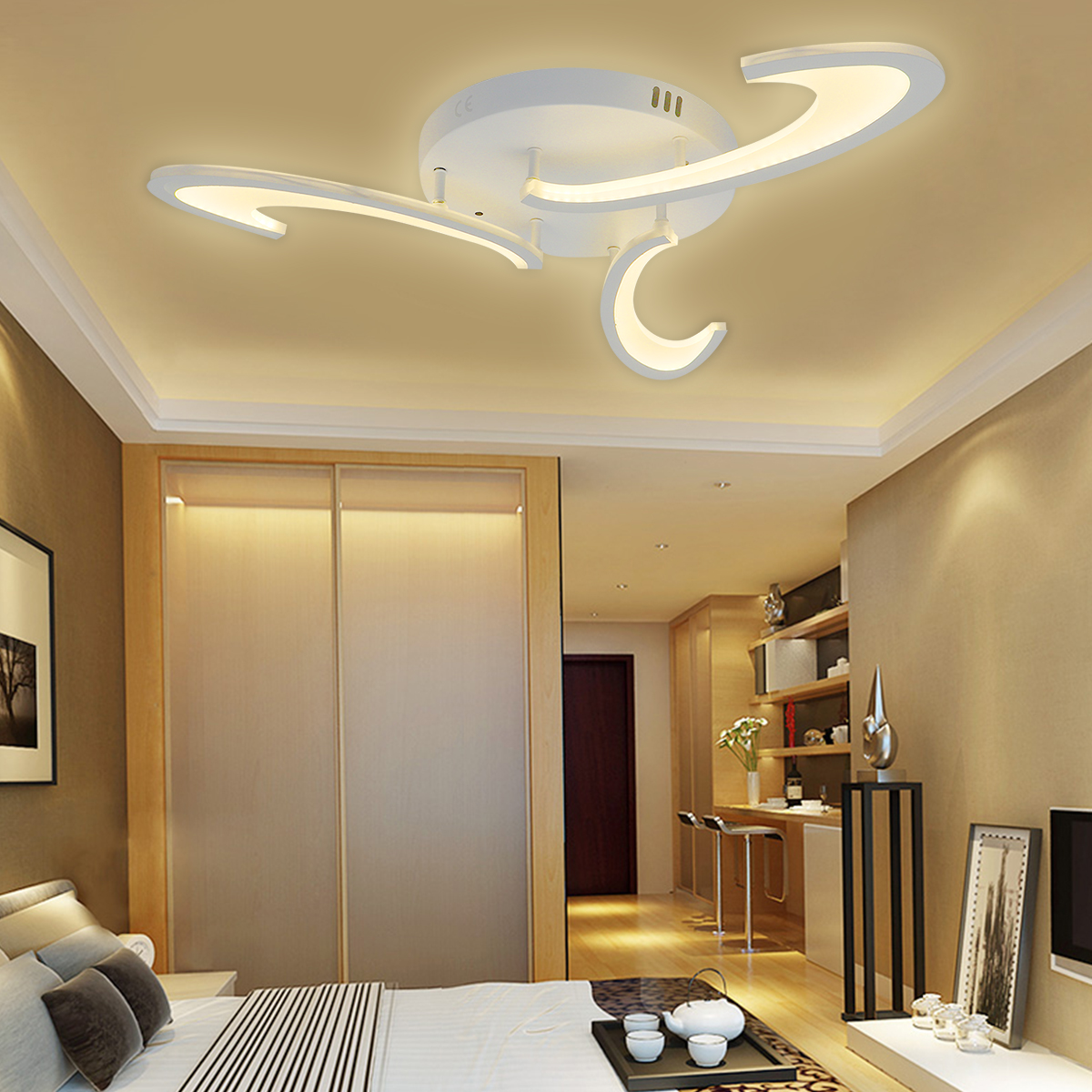 3-Heads-Modern-LED-Acrylic-Ceiling-Lamp-Pendant-Light-Chandeliers-BedroomRemote-Control-1793887-7