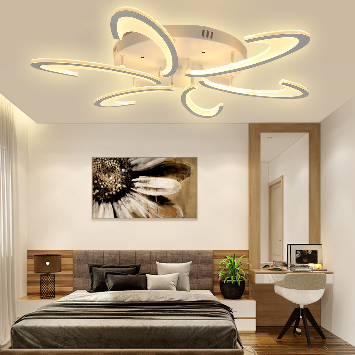 6-Heads-Modern-LED-Acrylic-Ceiling-Lamp-Pendant-Light-Chandeliers-BedroomRemote-Control-1793884-3