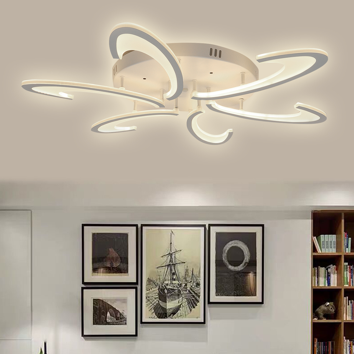6-Heads-Modern-LED-Acrylic-Ceiling-Lamp-Pendant-Light-Chandeliers-BedroomRemote-Control-1793884-6