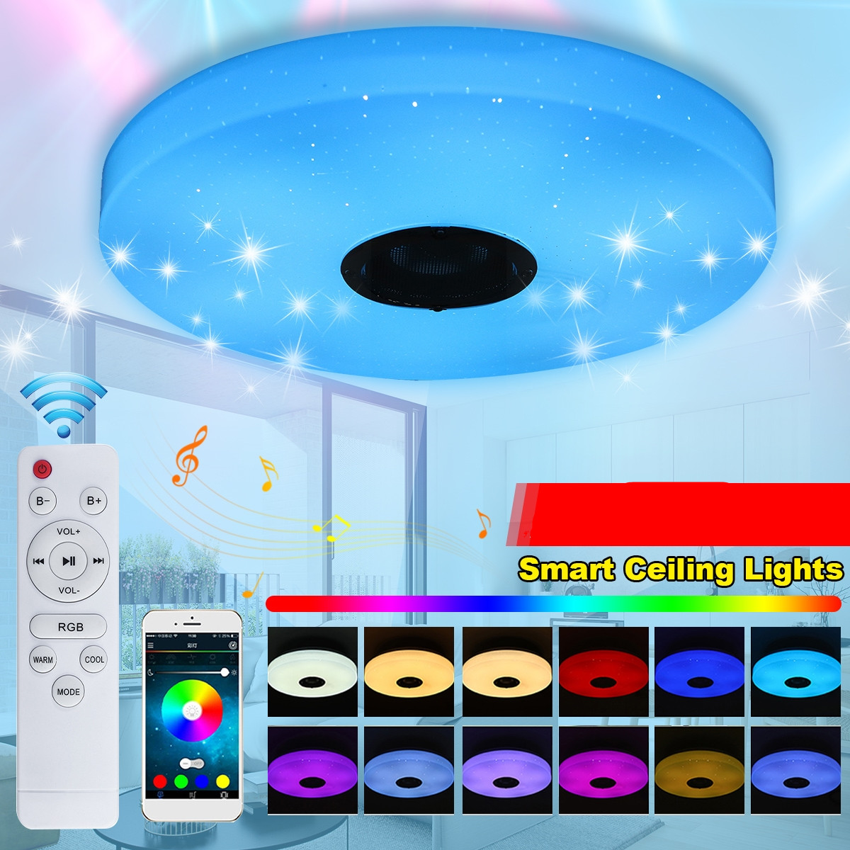 72W-Smart-LED-Ceiling-Light-Lamp-RGB-bluetooth-Music-Speaker-Bedroom-Wall-Lamp-1786950-1