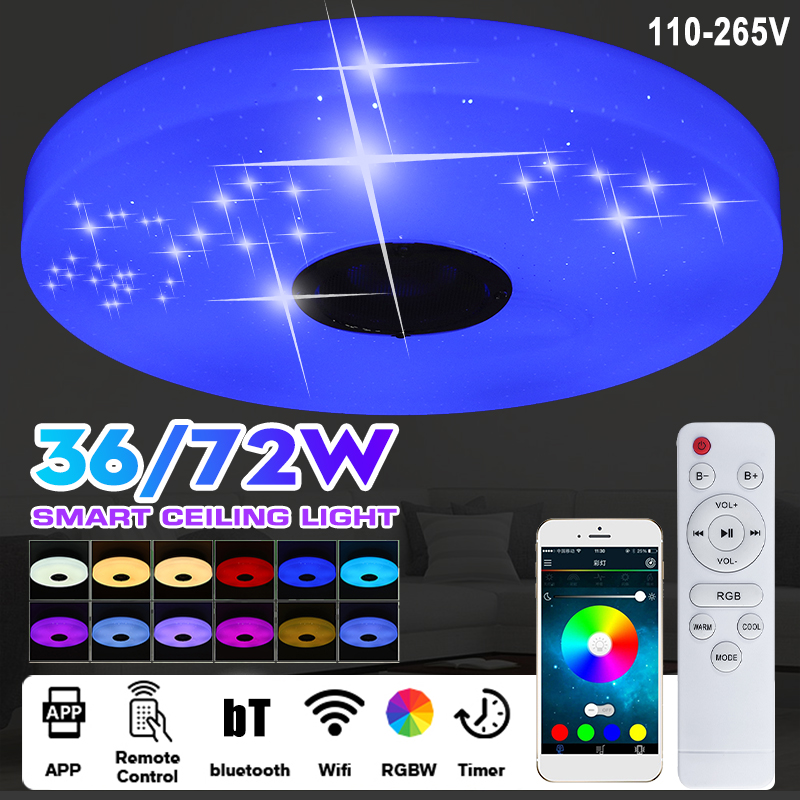 72W-Smart-LED-Ceiling-Light-Lamp-RGB-bluetooth-Music-Speaker-Bedroom-Wall-Lamp-1786950-2