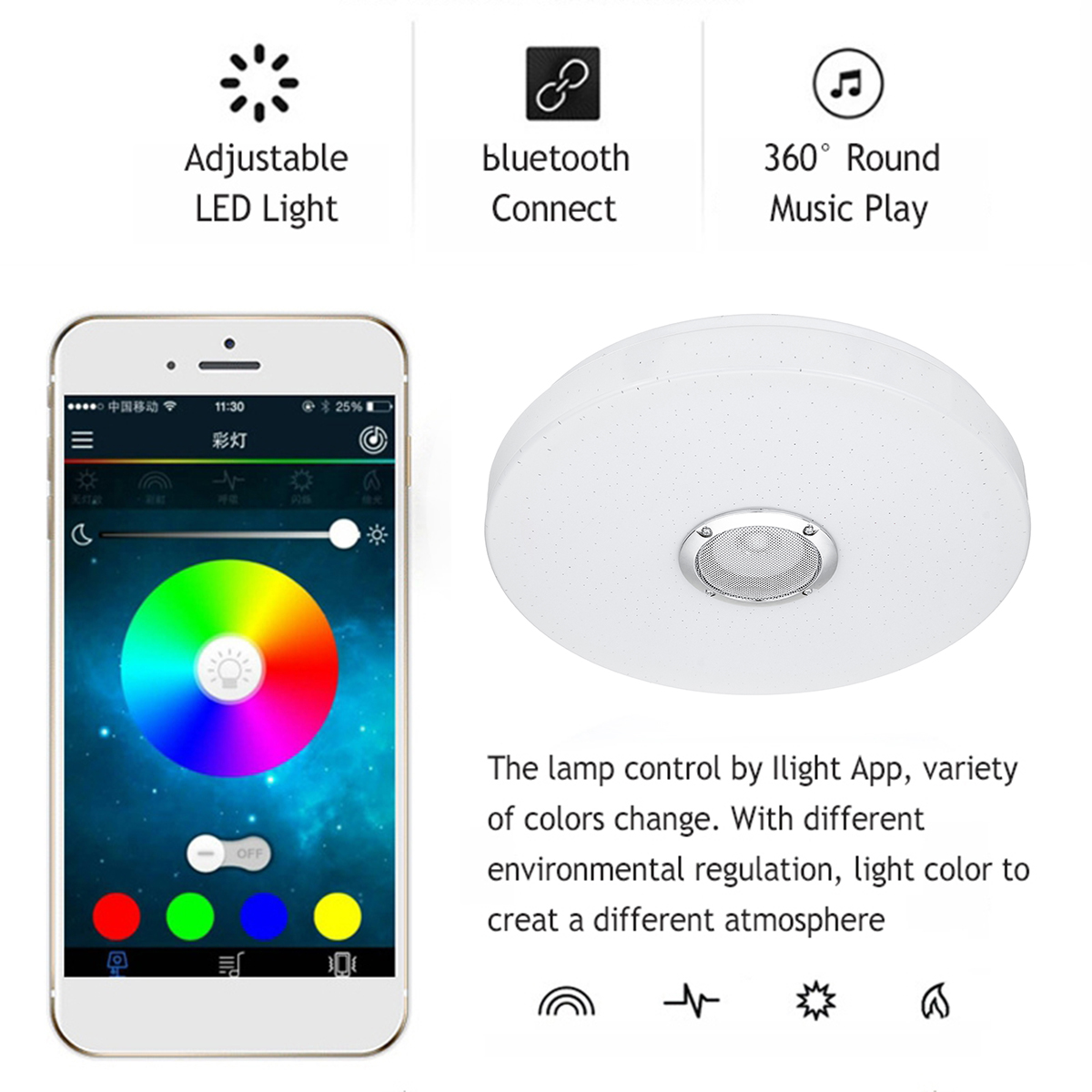72W-Smart-LED-Ceiling-Light-Lamp-RGB-bluetooth-Music-Speaker-Bedroom-Wall-Lamp-1786950-6