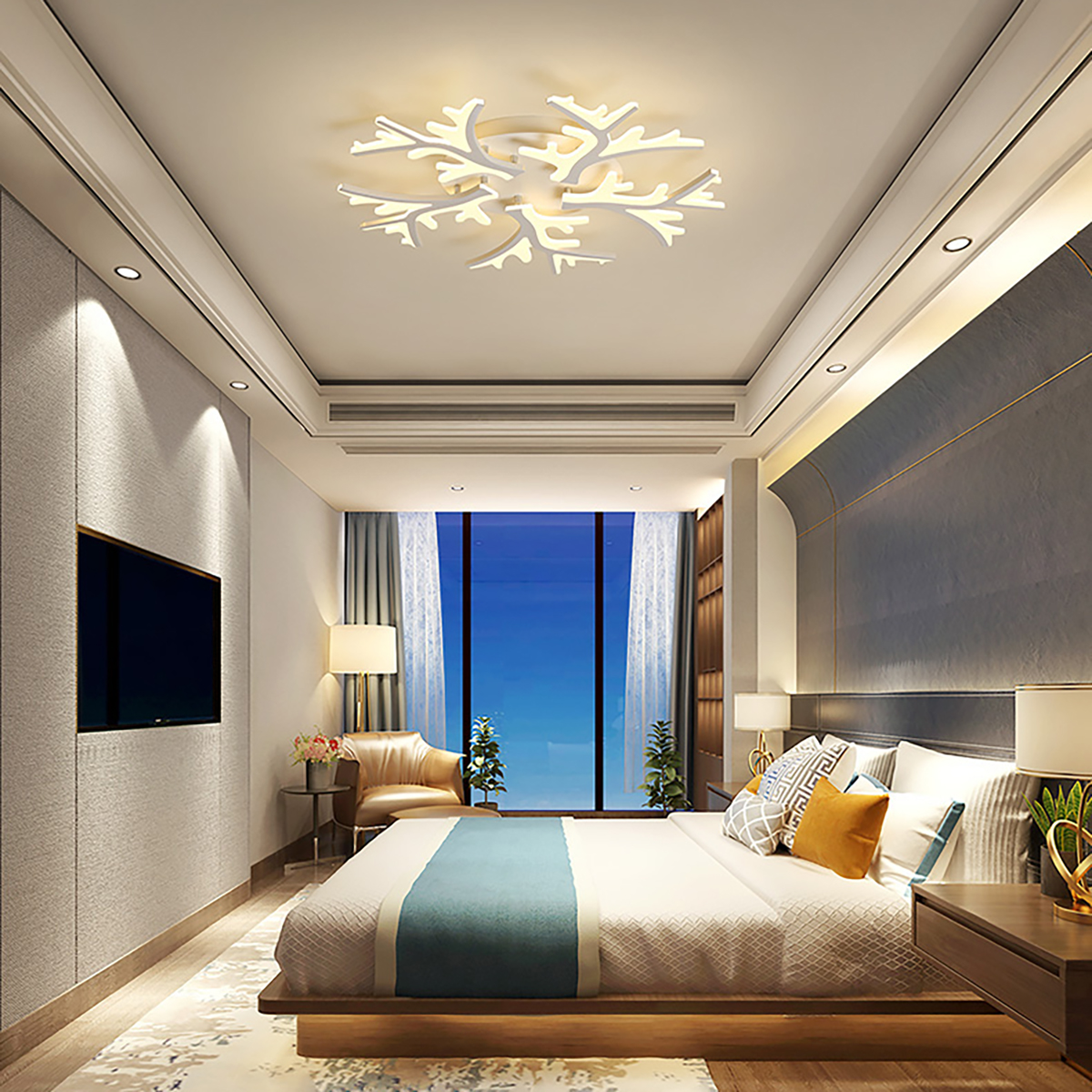 LED-Ceiling-Light-Pendant-Lamp-Hallway-Bedroom-Dimmable-Remote-Fixture-Decor-1795825-3