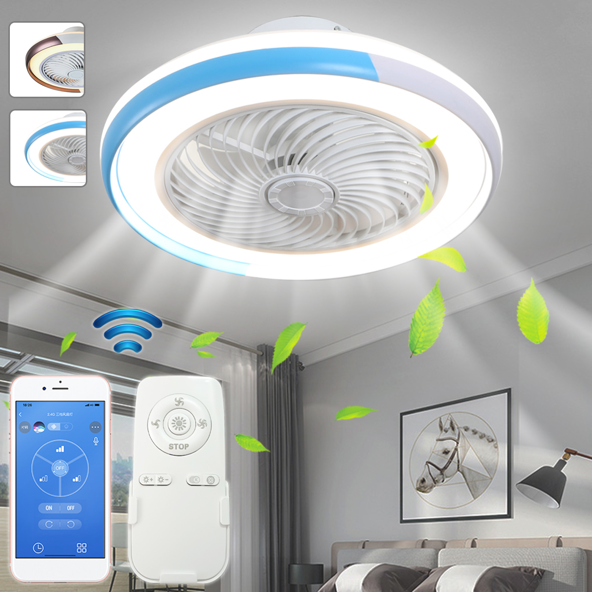 LED-Fan-Ceiling-Light-WiFi-Dimmable-Bedroom-Lamp-APPRemote-Control-220V-1861721-3