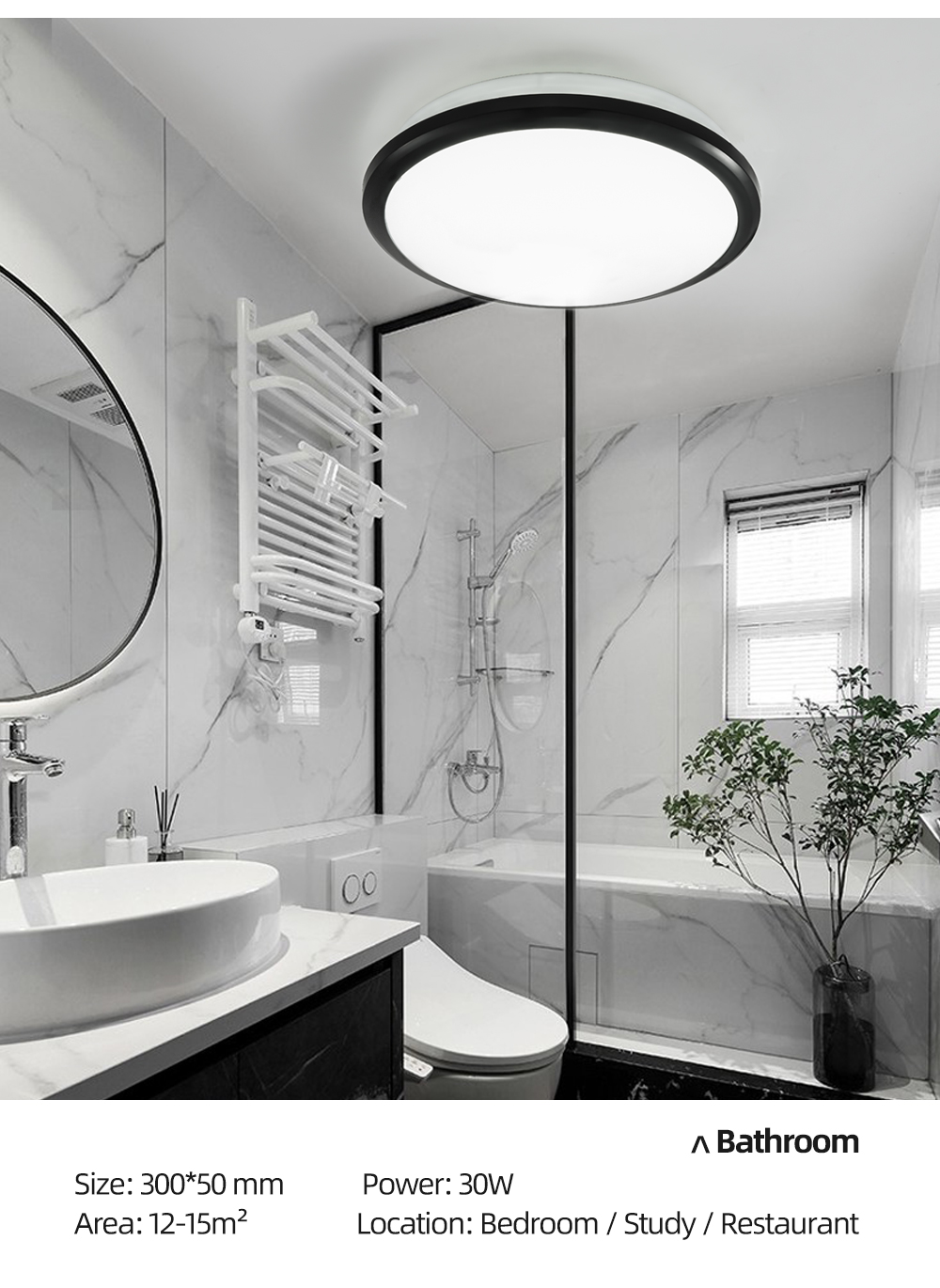 ZEROUNO-18243032W-Modern-LED-Ceiling-Light-Waterproof-Bathroom-Round-Lamp-Washroom-Toilet-Home-Inter-1809508-12