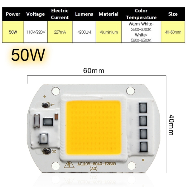 1X-5X-10X-50W-4200LM-WarmWhite-DIY-COB-LED-Chip-Bulb-Bead-60x40mm-For-Flood-Light-AC110220V-1134997-1