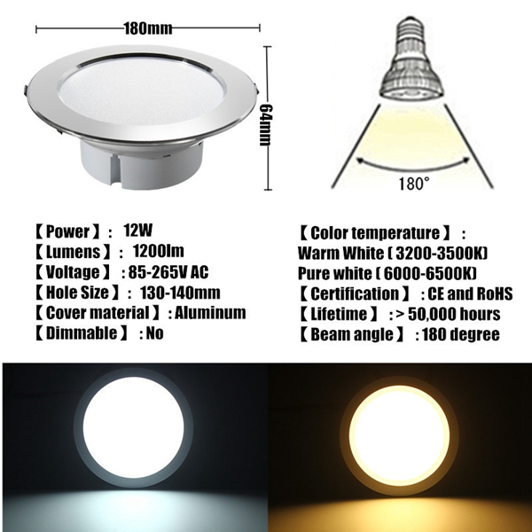 12W-LED-Panel-Recessed-Lighting-Ceiling-Down-Lamp-Bulb-Fixture-AC-85-265V-1079127-3