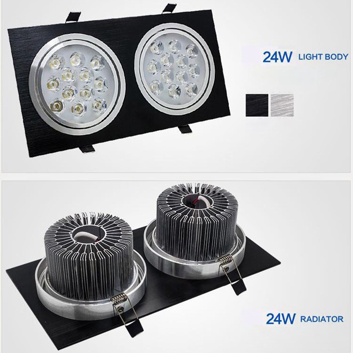 6W10W14W18W24W30W36W-Double-heads-Black-LED-Ceiling-Recessed-Light-Down-Light-85-260V-1055945-6