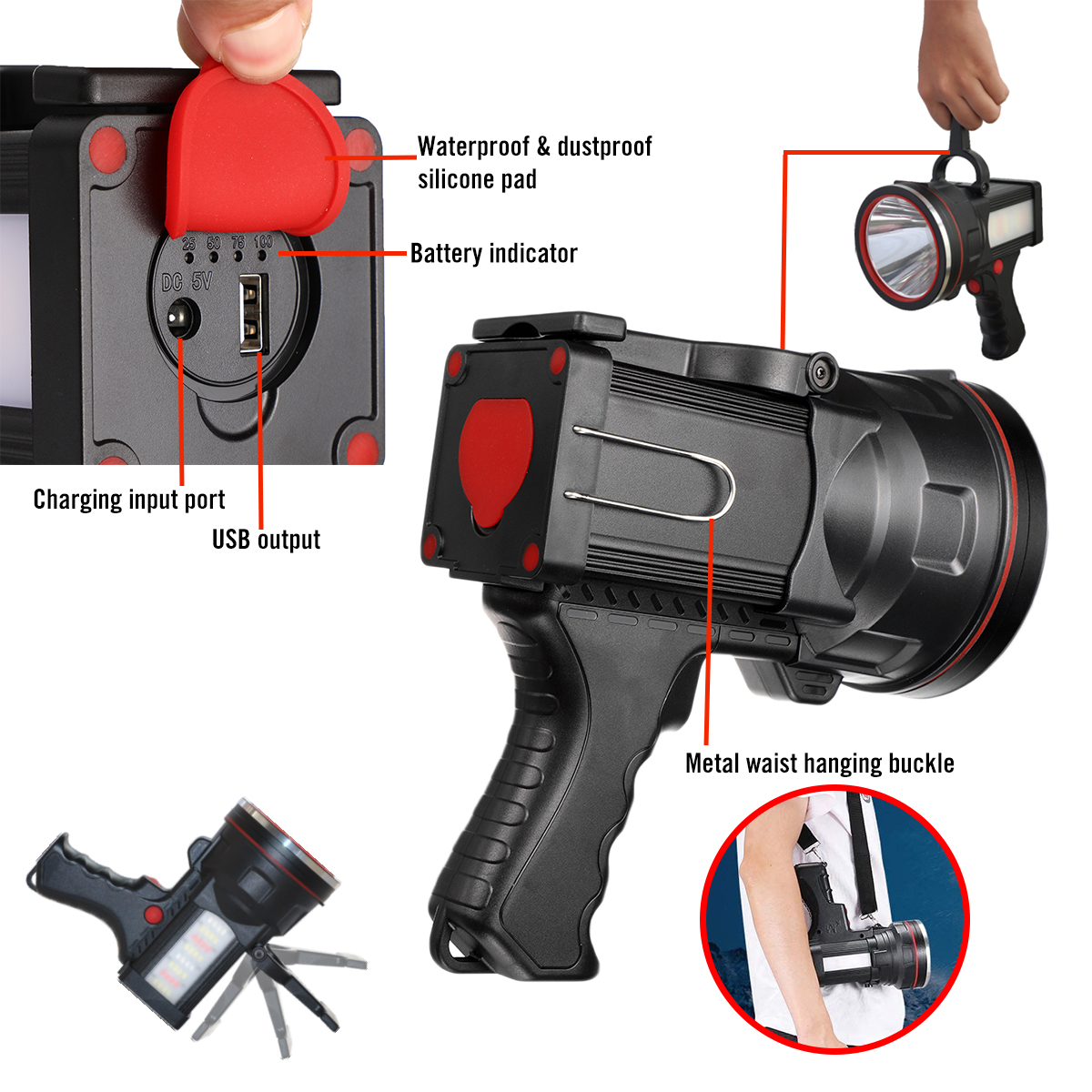 USB-Rechargeable-Multi-function-Strong-Light-Flashlight-Muti-gear-Waterproof-Handheld-Spotlight-for--1845304-9