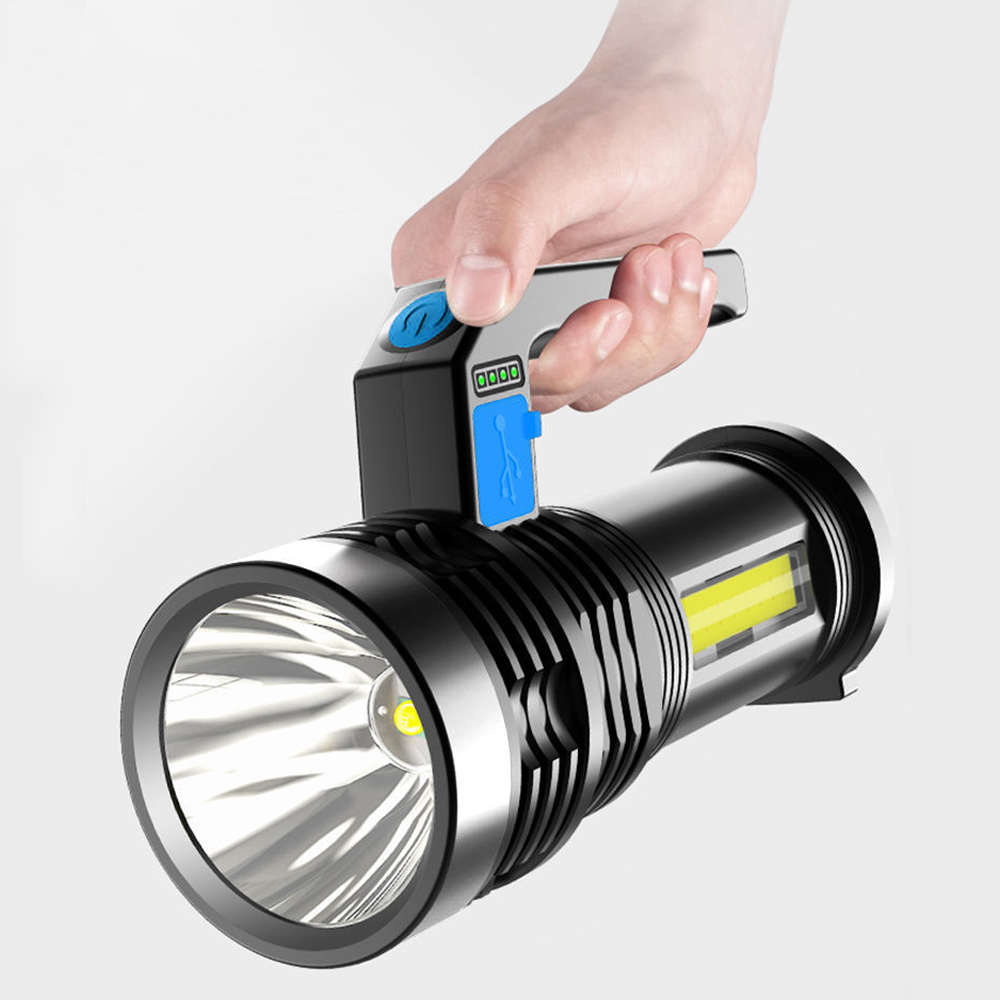 2PCS-BIKIGHT-P500-Double-Light-500m-Long-Range-Strong-Flashlight-with-COB-Sidelight-USB-Rechargeable-1934665-6