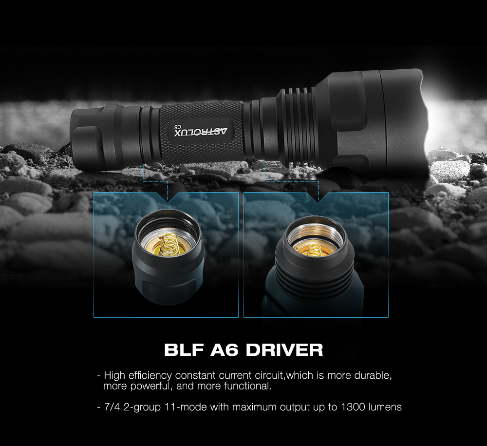Astrolux-C8-XP-L-HI-1300Lumens-74modes-A6-Driver-Tactical-EDC-LED-Flashlight-18650-1217415-2