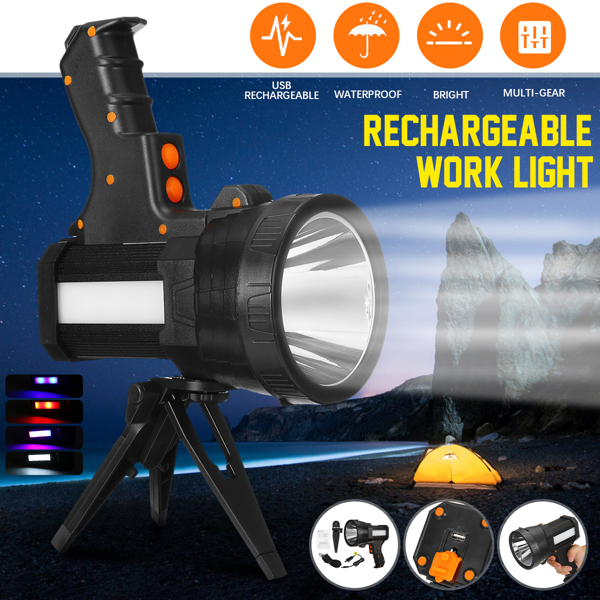 L2-Strong-LED-Spotlight-with-Tripod-USB-Rechargeable-Powerful-Searchlight-Portable-Handle-Flashlight-1756922-1