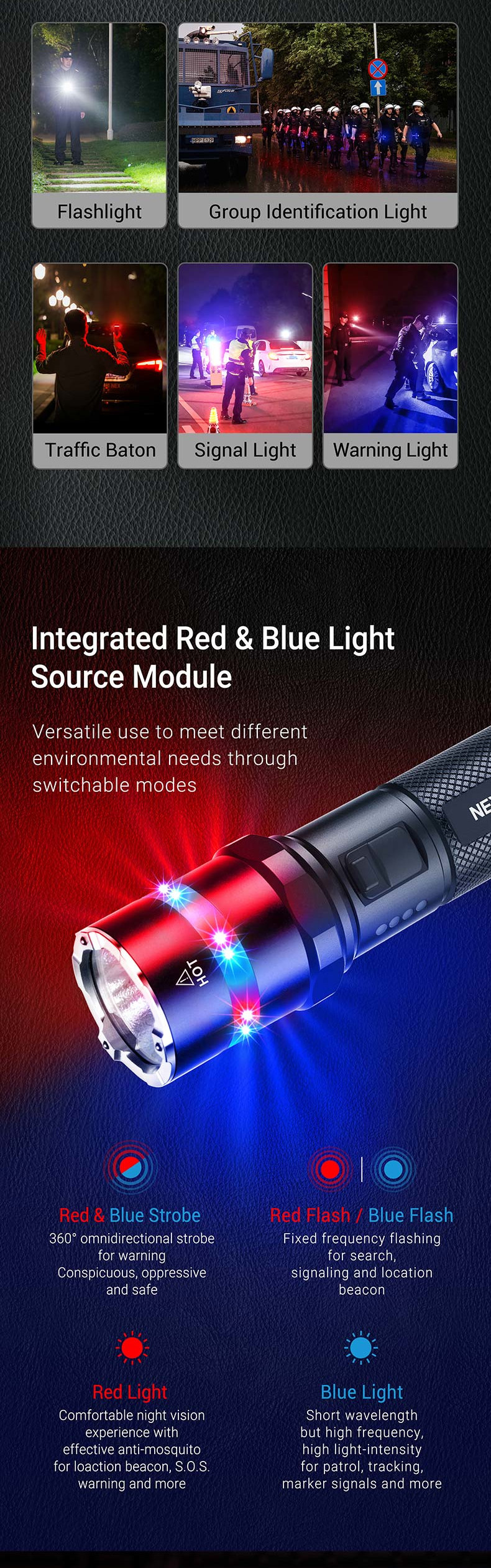 NEXTORCH-P83-Multi-light-Source-One-step-Strobe-Tactical-Flashlight-1300lm-280m-High-Output-18650-Ty-1959441-2
