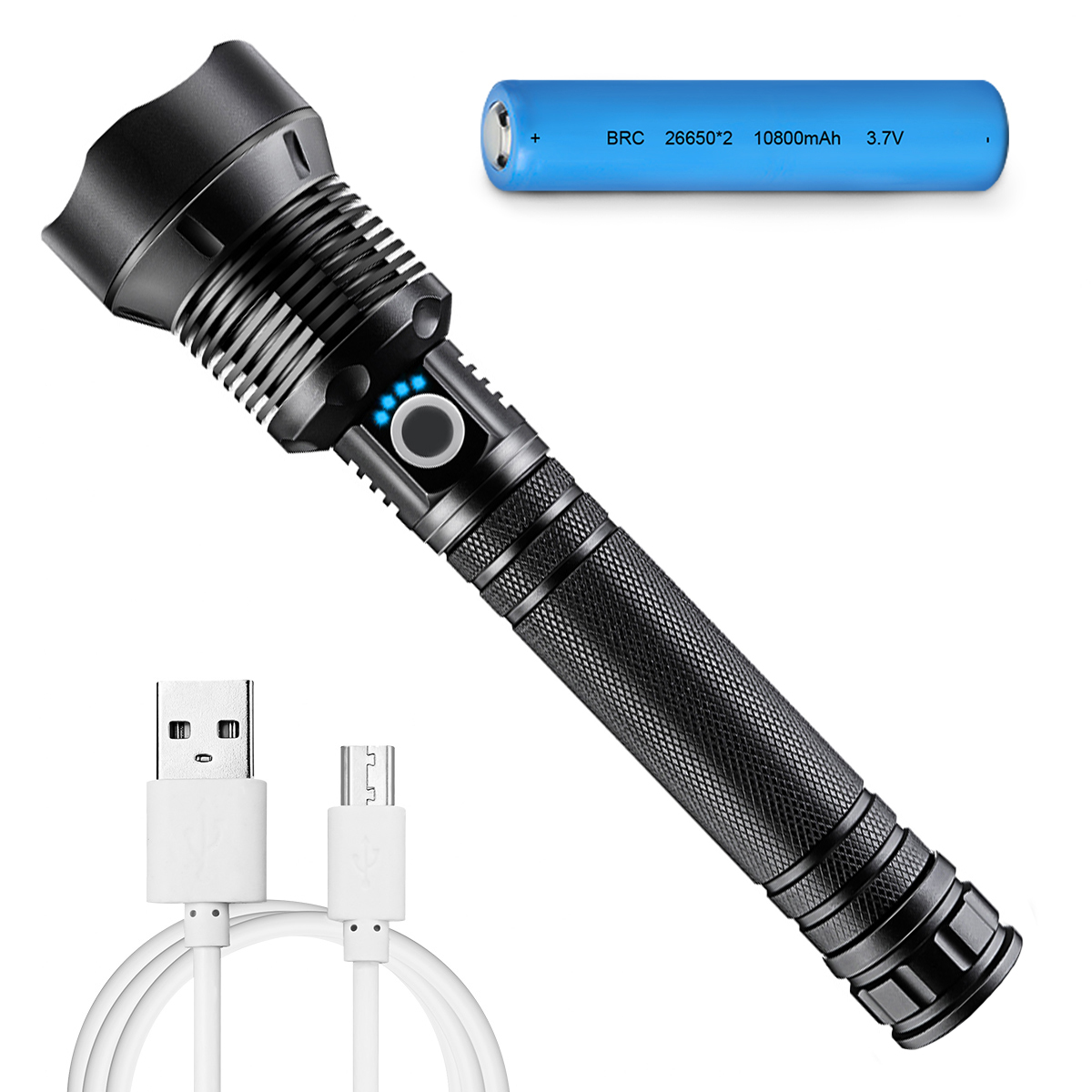 OUTERDO-XHP702-90000-Lumens-26650-Battery-LED-Flashlight-USB-Rechargeable-Outdoor-Waterproof-Tactica-1890704-9