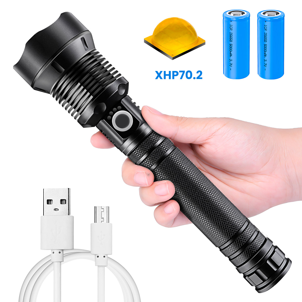 XHP702-900LM-Zoomable-LED-Flashlight-Kit-with-2x-26650-Li-ion-Battery-USB-Rechargeable-Super-Bright--1714246-1