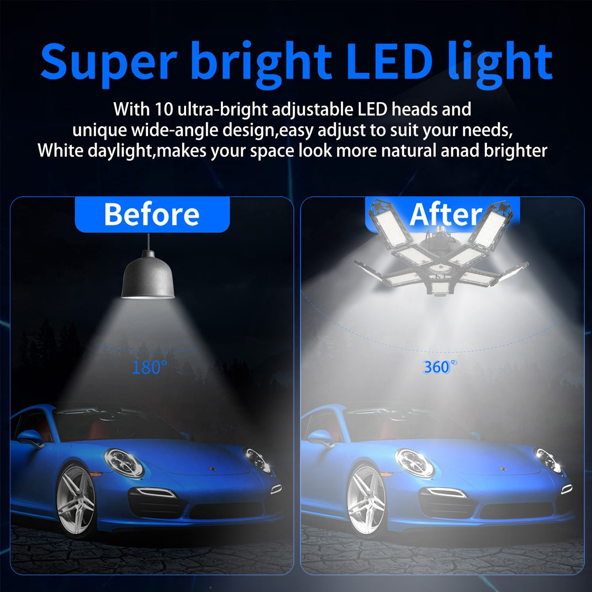 15000LM-E26E27-LED-Garage-WorkShop-Light-Home-Ceiling-Fixture-Deformable-Lamps-1851139-3