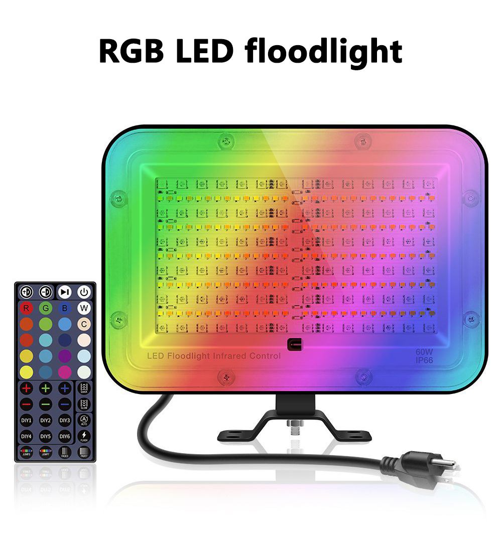 15W35W60W100W-RGB-LED-Floodlight-IP66-Waterproof-360deg-Angle-Adjustable-Efficient-Heat-Dissipation--1948125-1