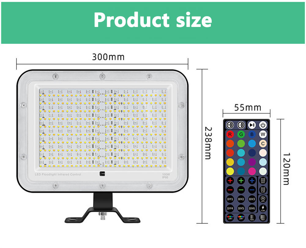 15W35W60W100W-RGB-LED-Floodlight-IP66-Waterproof-360deg-Angle-Adjustable-Efficient-Heat-Dissipation--1948125-10
