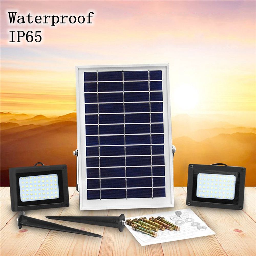 2-Pcs-5W-54-LED-Flood-Light-Waterproof-Light-Sensor-Solar-Light-1299776-1