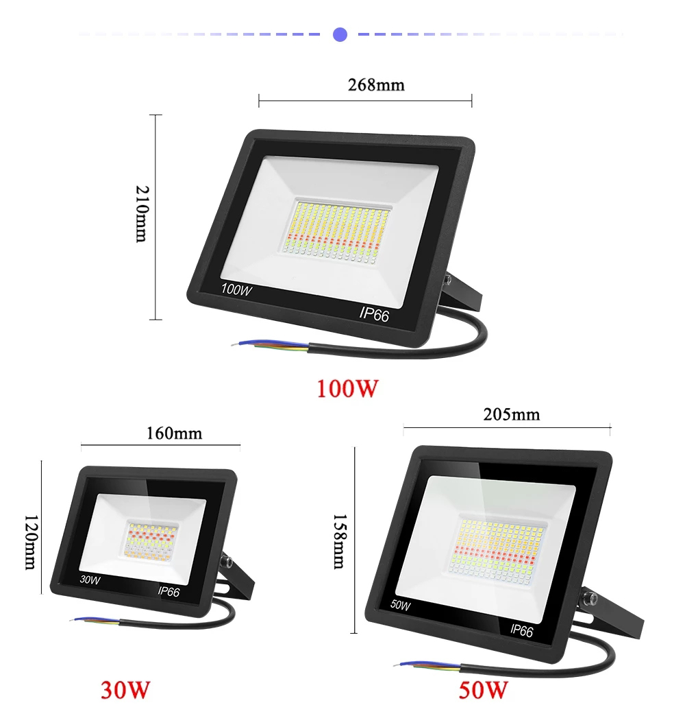 30W50W100W-220V-RGB-Smart-LED-Floodlight-RGB-CCT-Wirelessly-Dimmable-Support-Voice-ControlSmartphone-1948121-11