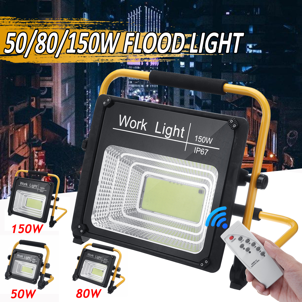 5080150W-LED-Outside-Wall-Light-Garden-Security-Flood-Light-IP67--Remote-Control-1650789-1