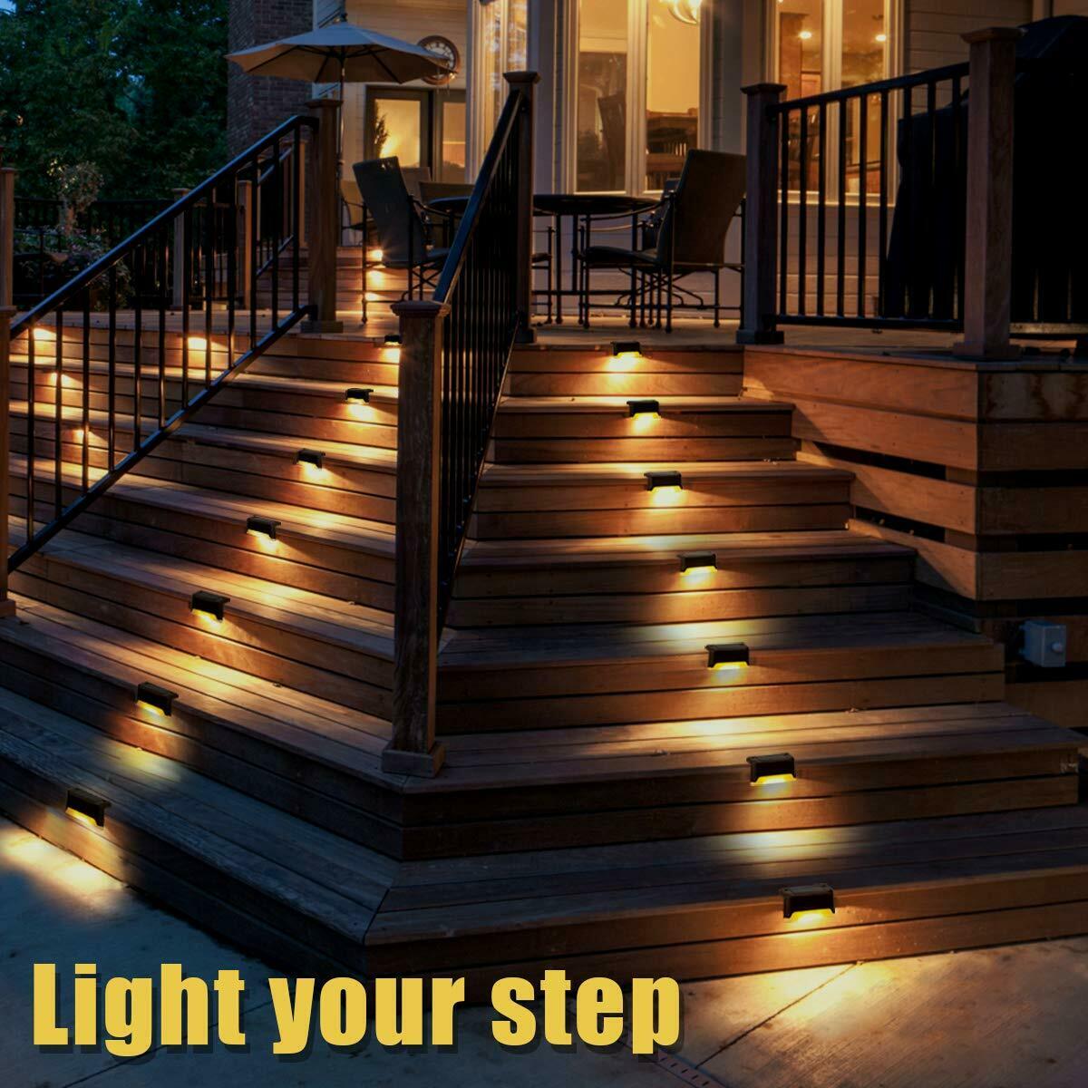 12PCS-Solar-Powered-LED-Stairs-Step-Fence-Lights-Deck-Bed-Outdoor-Path-1689908-5
